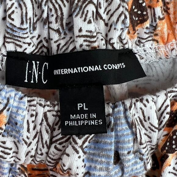 New INC Size Petite Large Floral Sleeveless Cutout Shoulder Long Sleeve Shirt - Picture 8 of 12